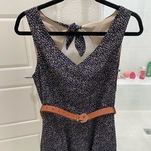 Gently worn Blue and beige Esley A line dress